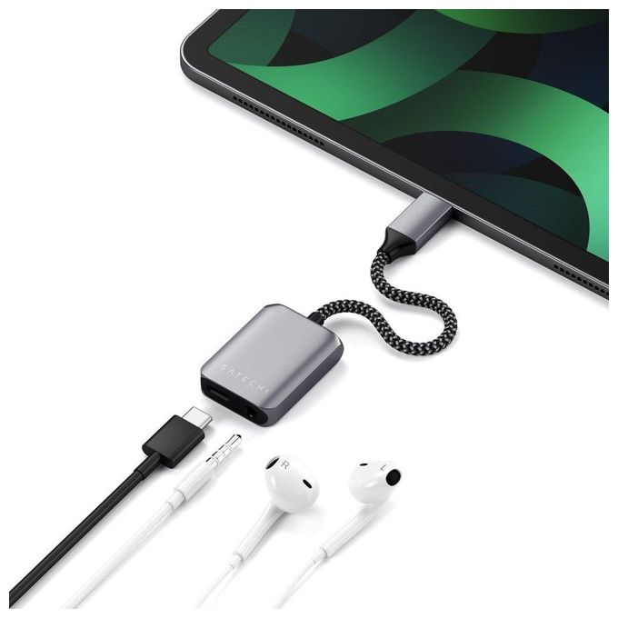 Satechi-Adattatore-Usb-C-Pd-Audio-Space-Gray