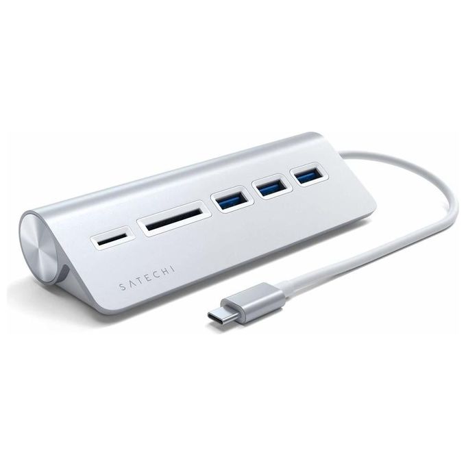 Satechi ST-TCHCRS replicatore di porte e docking station per laptop USB 3.2 Gen 1 (3.1 Gen 1) Type-C Argento