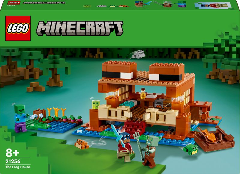 LEGO-Minecraft-21256-La-Casa-Rana-Giocattolo-da-Costruire-per-Bambini-di-8--Anni-con-Personaggi-Mob-e-Animali-del-Videogioco