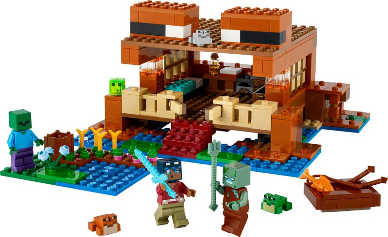 LEGO-Minecraft-21256-La-Casa-Rana-Giocattolo-da-Costruire-per-Bambini-di-8--Anni-con-Personaggi-Mob-e-Animali-del-Videogioco