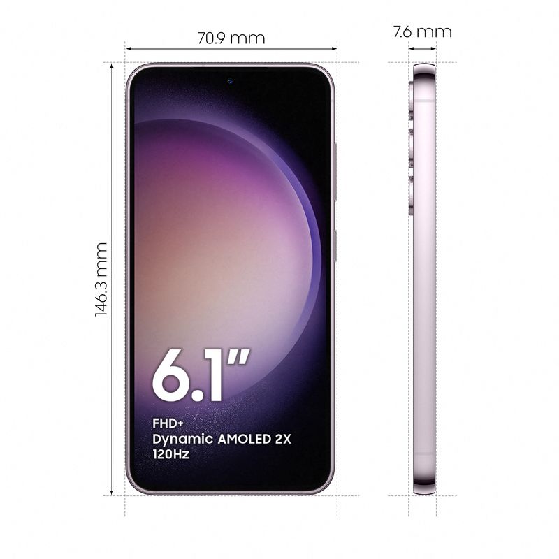Samsung-Galaxy-S23-5G-8Gb-256Gb-6.1---Amoled-120Hz-Dual-Sim-Lavender-Italia