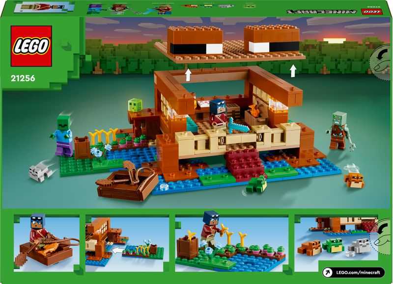 LEGO-Minecraft-21256-La-Casa-Rana-Giocattolo-da-Costruire-per-Bambini-di-8--Anni-con-Personaggi-Mob-e-Animali-del-Videogioco