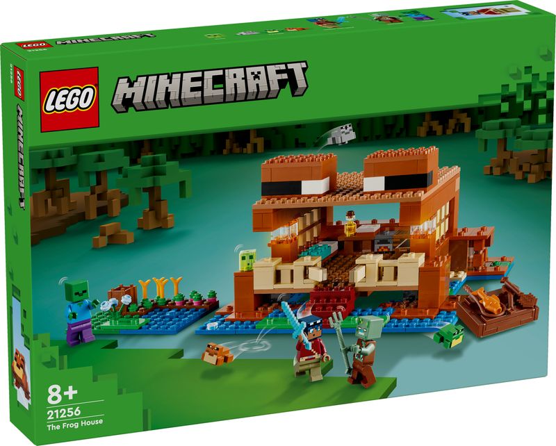 LEGO-Minecraft-21256-La-Casa-Rana-Giocattolo-da-Costruire-per-Bambini-di-8--Anni-con-Personaggi-Mob-e-Animali-del-Videogioco