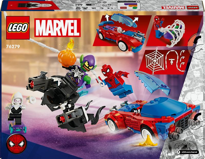 LEGO-Marvel-76279-Auto-da-Corsa-di-Spider-Man-e-Venom-Goblin-Gioco-per-Bambini-di-7--Anni-Veicoli-Giocattolo-dei-Supereroi