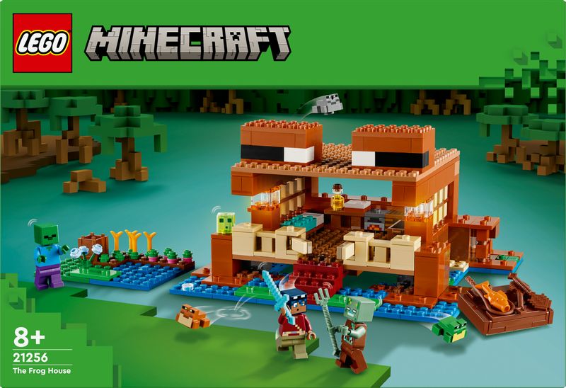 LEGO-Minecraft-21256-La-Casa-Rana-Giocattolo-da-Costruire-per-Bambini-di-8--Anni-con-Personaggi-Mob-e-Animali-del-Videogioco