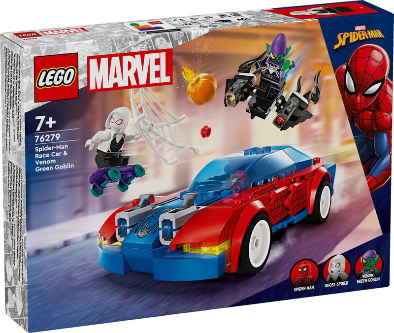 LEGO-Marvel-76279-Auto-da-Corsa-di-Spider-Man-e-Venom-Goblin-Gioco-per-Bambini-di-7--Anni-Veicoli-Giocattolo-dei-Supereroi