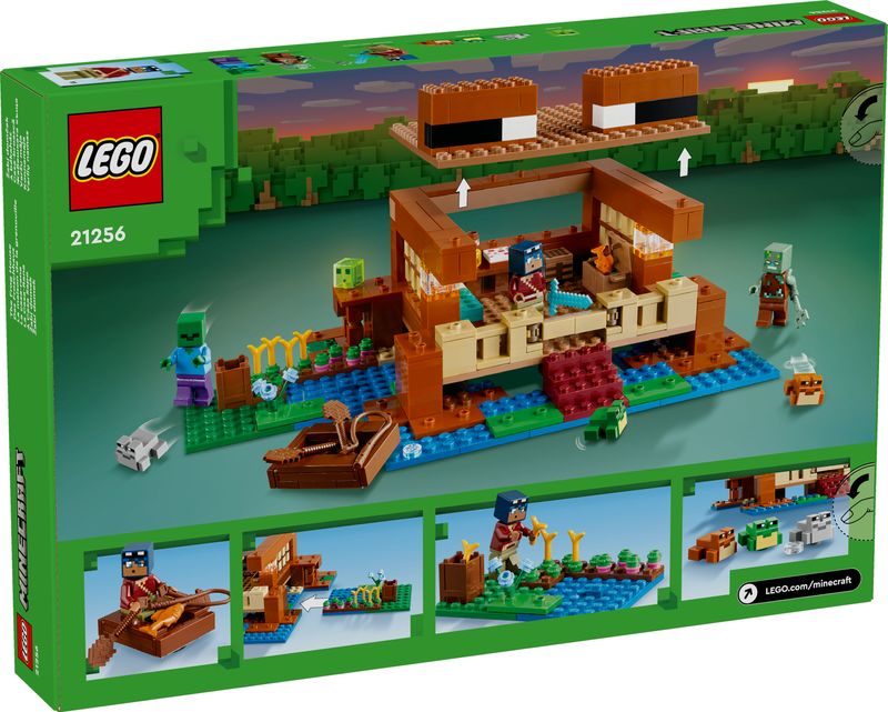 LEGO-Minecraft-21256-La-Casa-Rana-Giocattolo-da-Costruire-per-Bambini-di-8--Anni-con-Personaggi-Mob-e-Animali-del-Videogioco