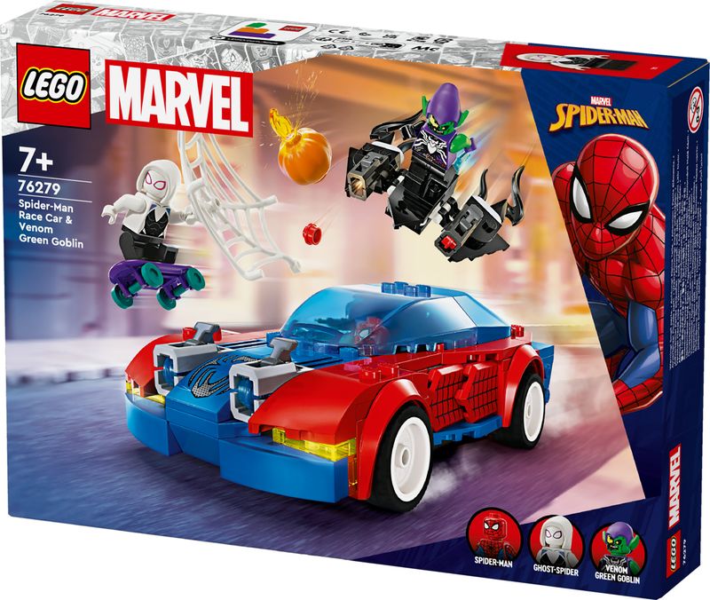 LEGO-Marvel-76279-Auto-da-Corsa-di-Spider-Man-e-Venom-Goblin-Gioco-per-Bambini-di-7--Anni-Veicoli-Giocattolo-dei-Supereroi