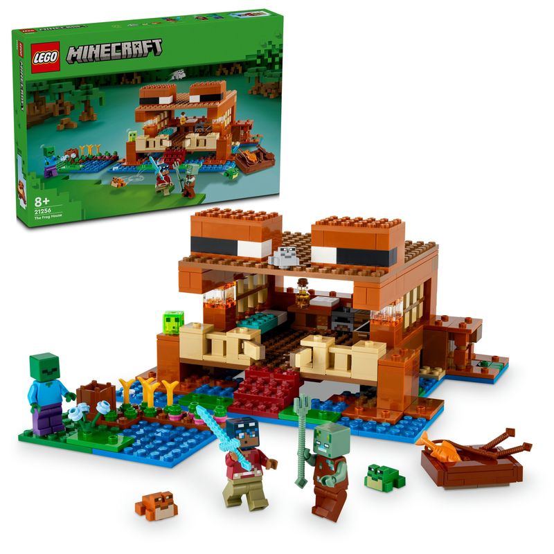 LEGO-Minecraft-21256-La-Casa-Rana-Giocattolo-da-Costruire-per-Bambini-di-8--Anni-con-Personaggi-Mob-e-Animali-del-Videogioco