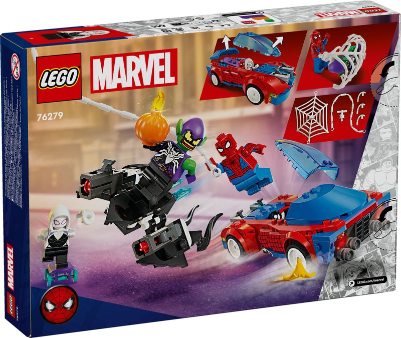 LEGO-Marvel-76279-Auto-da-Corsa-di-Spider-Man-e-Venom-Goblin-Gioco-per-Bambini-di-7--Anni-Veicoli-Giocattolo-dei-Supereroi