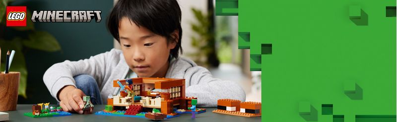 LEGO-Minecraft-21256-La-Casa-Rana-Giocattolo-da-Costruire-per-Bambini-di-8--Anni-con-Personaggi-Mob-e-Animali-del-Videogioco