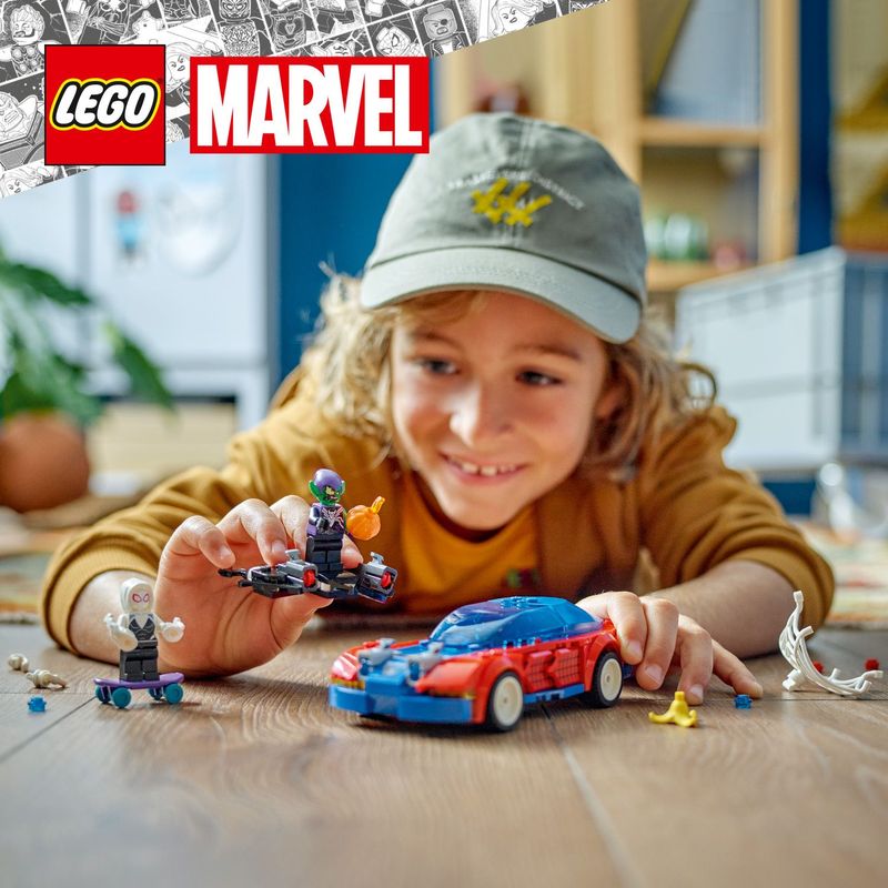 LEGO-Marvel-76279-Auto-da-Corsa-di-Spider-Man-e-Venom-Goblin-Gioco-per-Bambini-di-7--Anni-Veicoli-Giocattolo-dei-Supereroi