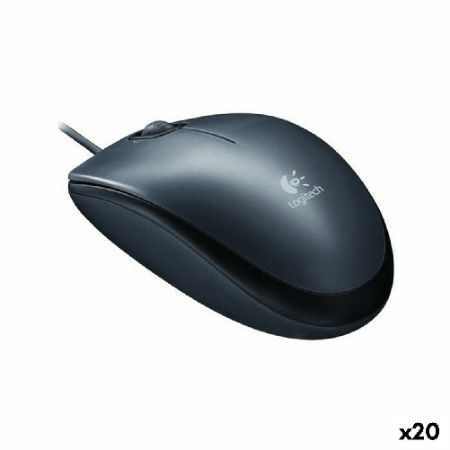 Logitech Mouse Logitech M90 Nero Grigio (20 Unità)