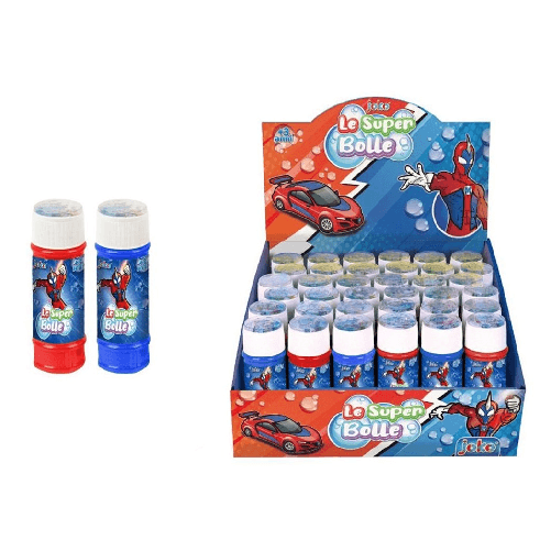 TrAdE Shop Traesio  Bolle Di Sapone Confezione Da 36pz Flaconi 60ml Hero Supereroe Per Gioco Bambini 807564 -