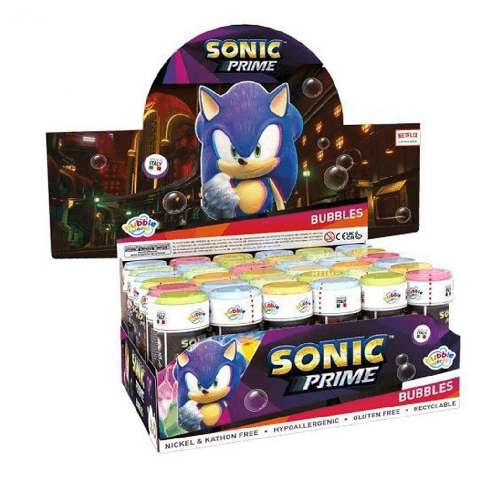 TrAdE Shop Traesio  Bolle Di Sapone Sonic Confezione 36pz Flaconi 60 Ml Per Feste Gioco Bambini 007955 -
