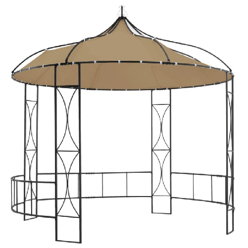 VidaXL Gazebo 300x290 cm Grigio Talpa Rotondo