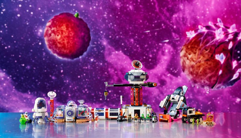 LEGO-City-60434-Base-Spaziale-e-Piattaforma-di-Lancio-Gioco-per-Bambini-8--con-Gru-Giocattolo-Astronave-Rover-e-6-Minifigure