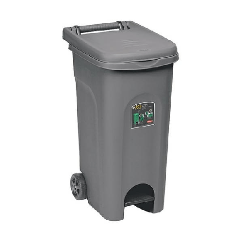 Bidone-Urban-Eco-System-80lt-con-pedale.-Grigio-polvere