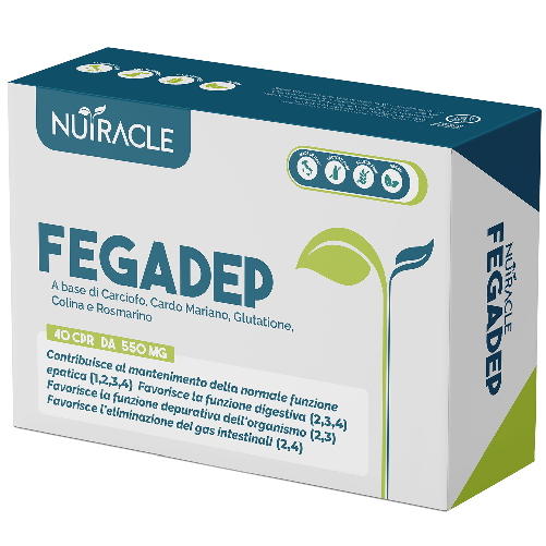 Nutracle -FegaDep, Integratore Fegato, Favorisce Digestione, 40 compresse 550mg