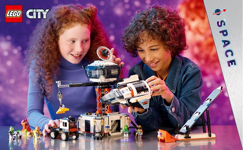 LEGO-City-60434-Base-Spaziale-e-Piattaforma-di-Lancio-Gioco-per-Bambini-8--con-Gru-Giocattolo-Astronave-Rover-e-6-Minifigure