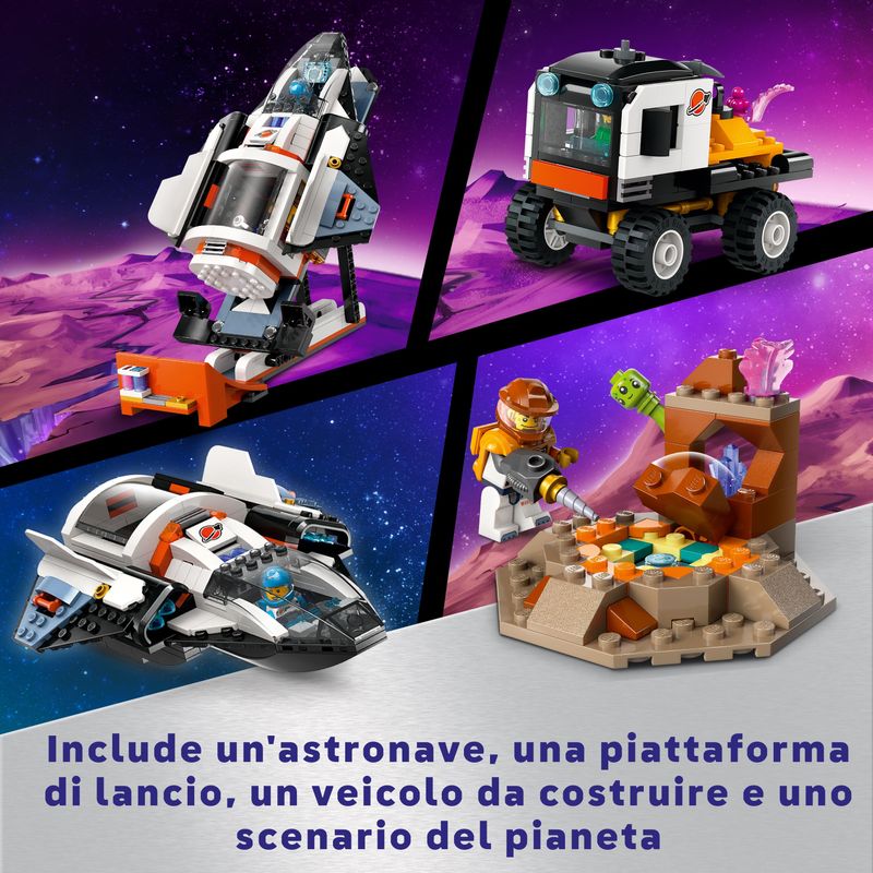 LEGO-City-60434-Base-Spaziale-e-Piattaforma-di-Lancio-Gioco-per-Bambini-8--con-Gru-Giocattolo-Astronave-Rover-e-6-Minifigure