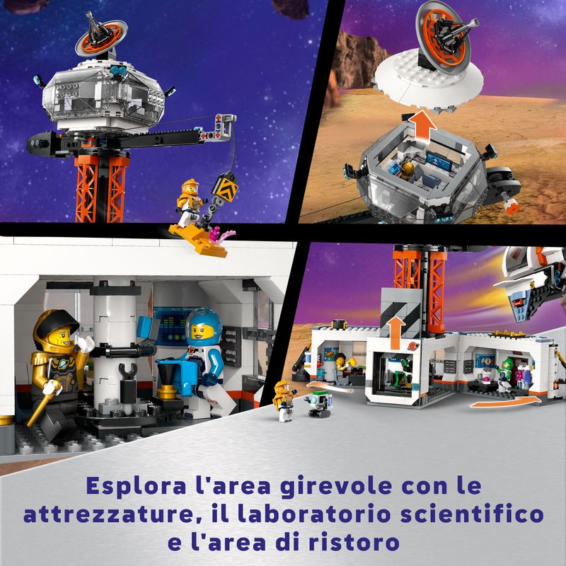 LEGO-City-60434-Base-Spaziale-e-Piattaforma-di-Lancio-Gioco-per-Bambini-8--con-Gru-Giocattolo-Astronave-Rover-e-6-Minifigure