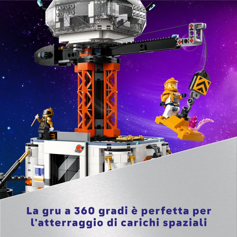 LEGO-City-60434-Base-Spaziale-e-Piattaforma-di-Lancio-Gioco-per-Bambini-8--con-Gru-Giocattolo-Astronave-Rover-e-6-Minifigure