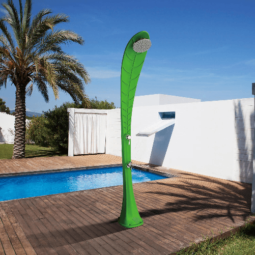 Starmatrix-Foglia-Verde-Doccia-a-Riscaldamento-Solare-Curva-In-Polietilene-Altezza-220-Cm-Verde-Soffione-Anticalcare-Miscelatore-Monocomando-Rubinetto-Acqua-Fredda