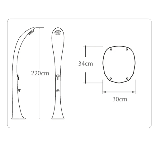 Starmatrix-Foglia-Verde-Doccia-a-Riscaldamento-Solare-Curva-In-Polietilene-Altezza-220-Cm-Verde-Soffione-Anticalcare-Miscelatore-Monocomando-Rubinetto-Acqua-Fredda