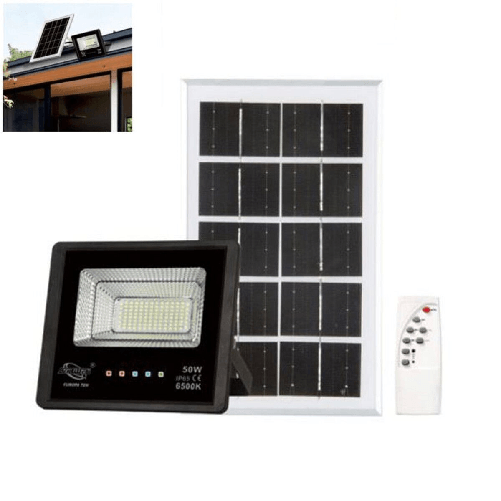 FARO-LED-FARETTO-ALTA-LUMINOSITA--PANNELLO-SOLARE-CREPUSCOLARE-TELECOMANDO-50W