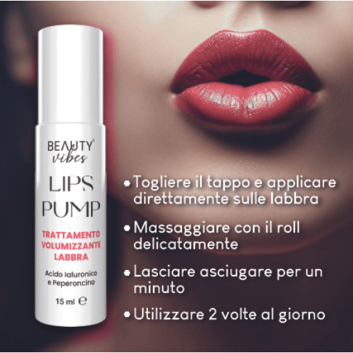Lips-Pump-Balsamo-labbra-volumizzante-trasparente-con-effetto-rimpolpante-con-azione-emolliente-nutriente-ed-antiossidante-con-Acido-Ialuronico-Collagene-e-Peperoncino-15ml