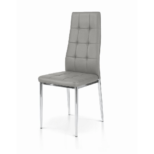 Konte.Design-Set-di-2-sedie-Brooklyn-in-similpelle-grigie-e-struttura-in-metallo-cromato