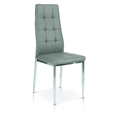Konte.Design-Set-di-2-sedie-Brooklyn-in-similpelle-grigie-e-struttura-in-metallo-cromato