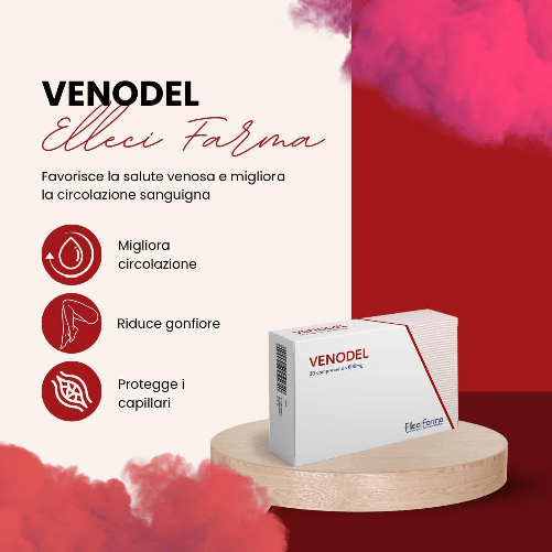 Elleci-Farma-Venodel-Integratore-Vene-e-Capillari-Gambe-Integratori-Stanchezza-Gambe-Capillari-Rotti-Gambe-Rimedi-800mg---60-Compresse