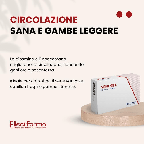 Elleci-Farma-Venodel-Integratore-Vene-e-Capillari-Gambe-Integratori-Stanchezza-Gambe-Capillari-Rotti-Gambe-Rimedi-800mg---60-Compresse