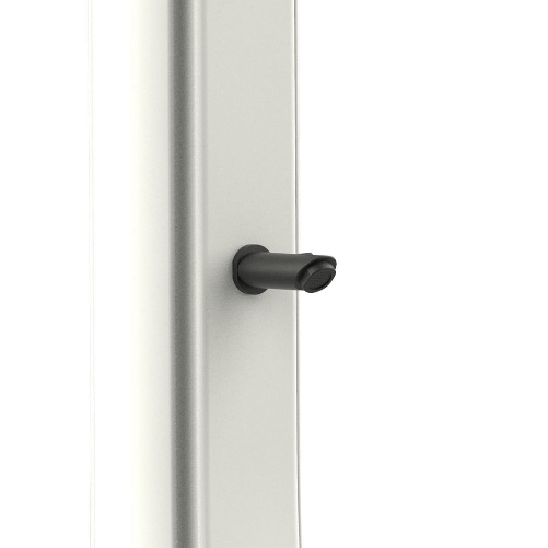 Sined-Sole-Xxl-Doccia-Solare-Curva-Serbatoio-40-Lt-Filtro-Anticalcare-Bianca-Soffione-Rotondo-Rubinetto-Lavapiedi-Accessori-In-Metallo-Colore-Nero