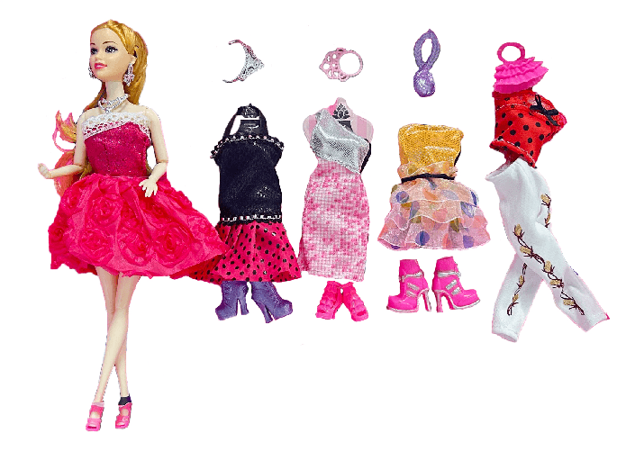 Bambola-con-5-Vestiti-2-Borse-4-Paia-di-Scarpe-e-Accessori-Bambola-Fashion-con-Vestiti-da-Cambiare-Armadio-dei-Sogni-Bambola-con-Gambe-Braccia-Snodabili-Top-Model-Abiti-alla-Moda-Maxi-Scatola-Regalo