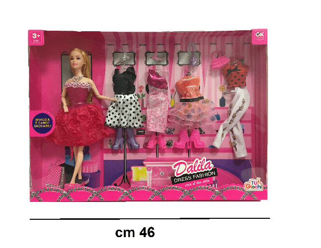Bambola-con-5-Vestiti-2-Borse-4-Paia-di-Scarpe-e-Accessori-Bambola-Fashion-con-Vestiti-da-Cambiare-Armadio-dei-Sogni-Bambola-con-Gambe-Braccia-Snodabili-Top-Model-Abiti-alla-Moda-Maxi-Scatola-Regalo