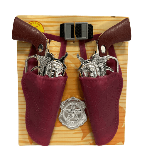 Pistola-Sceriffo-Bambino-Set-2-Pistole-Cow-Boy-2-Fondine-Cinturone-Distintivo-Stella-Sceriffo-Set-Far-West-Pistola-Giocattolo-Set-Vecchio-West-Sceriffo-Cowboy-Set-Giocattolo-per-Bambini-Doppia-Pistola
