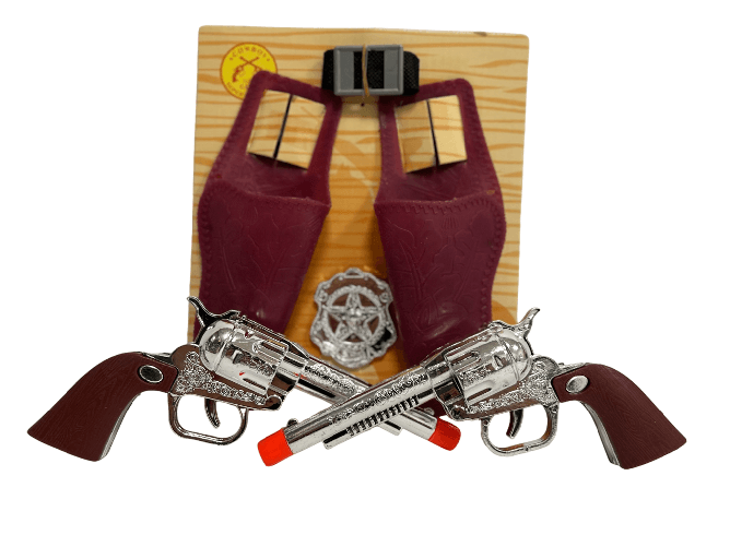 Pistola-Sceriffo-Bambino-Set-2-Pistole-Cow-Boy-2-Fondine-Cinturone-Distintivo-Stella-Sceriffo-Set-Far-West-Pistola-Giocattolo-Set-Vecchio-West-Sceriffo-Cowboy-Set-Giocattolo-per-Bambini-Doppia-Pistola