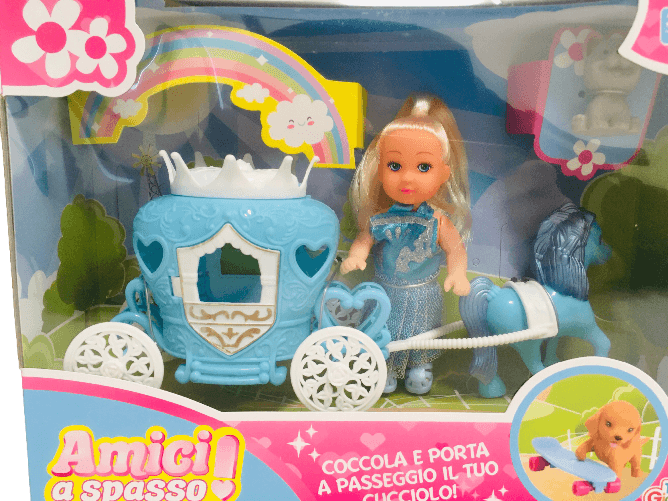 Bambola-Principessa-con-Carrozza-e-Cavallo-Bambola-con-Cucciolo-e-Accessori-Bambola-con-Cavallo-e-Carrozza-dei-Sogni-Bambola-Principessa-dei-Ghiacci-con-Carrozza-e-Cavallo-Amici-a-Spasso