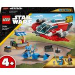 LEGO Star Wars 75384 The Crimson Firehawk, Starter Set con Astronave Giocattolo, Speeder Bike e 3 Personaggi