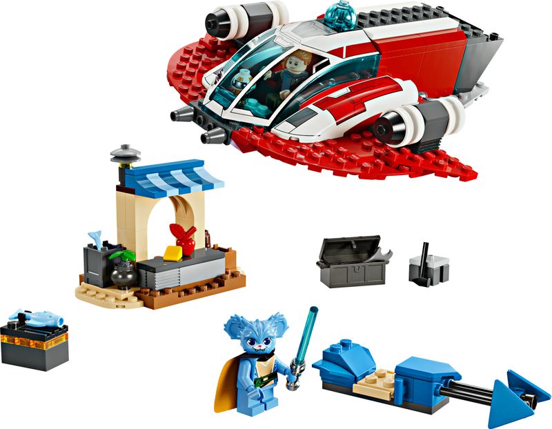 LEGO-Star-Wars-75384-The-Crimson-Firehawk-Starter-Set-con-Astronave-Giocattolo-Speeder-Bike-e-3-Personaggi-Regalo-Bambini-4-