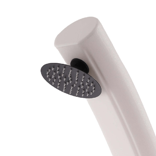 Starmatrix-Rio-Doccia-Solare-Curva-In-Polietilene-Da-25-Litri-h-226-Cm-Con-Lavapiedi-Bianco-Soffione-Rotondo-Serbatoio-25-Litri-Con-Lavapiedi-Accessori-e-Rubinetti-In-Ottone