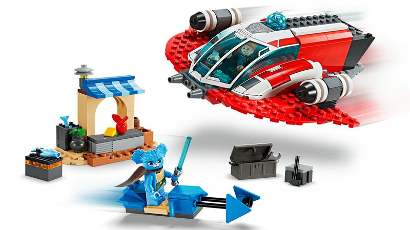 LEGO-Star-Wars-75384-The-Crimson-Firehawk-Starter-Set-con-Astronave-Giocattolo-Speeder-Bike-e-3-Personaggi-Regalo-Bambini-4-