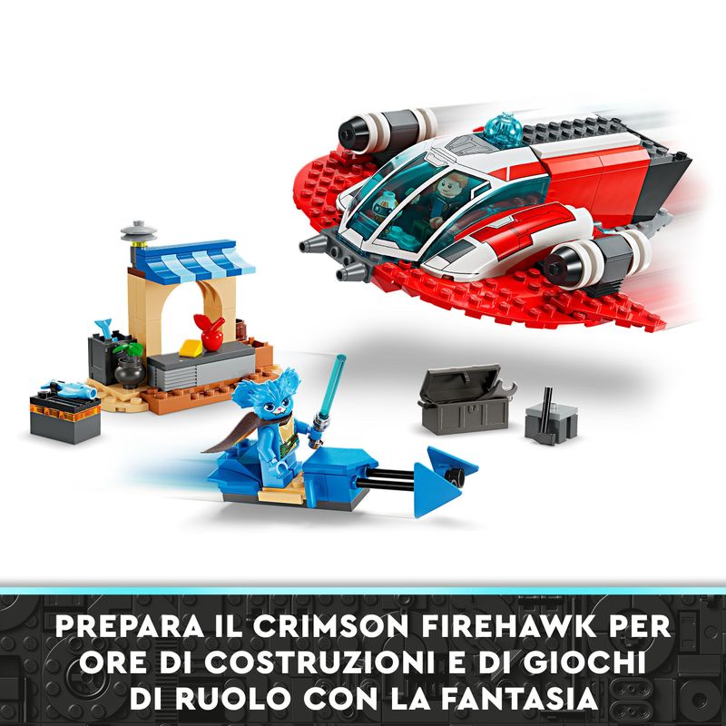 LEGO-Star-Wars-75384-The-Crimson-Firehawk-Starter-Set-con-Astronave-Giocattolo-Speeder-Bike-e-3-Personaggi-Regalo-Bambini-4-