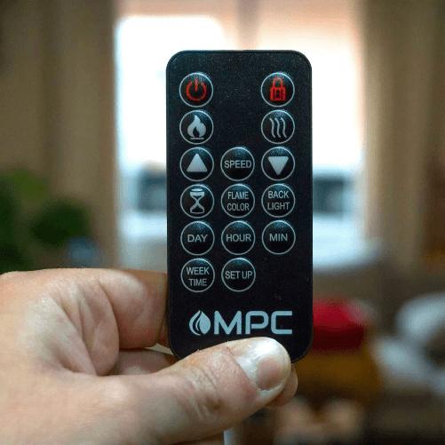 Mpc-Camino-Caldera-Caminetto-Elettrico-Completo-Di-Inserto-Elettrico-1500-w-Effetto-Fiamma-Super-Realisitco-e-Cornce-In-Legno-Mdf-Bianco-Crematelecomando-Incluso
