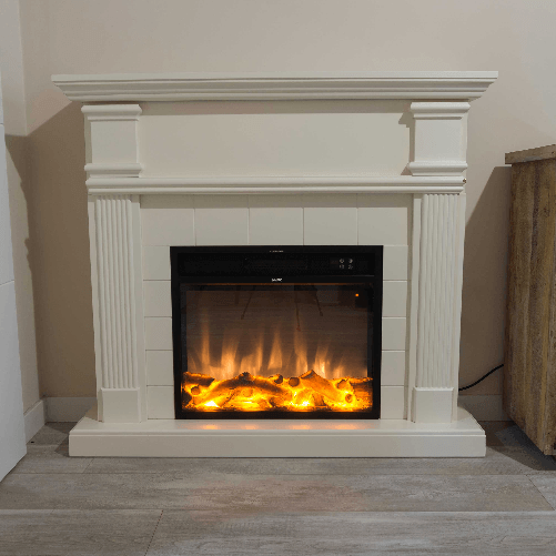 Mpc-Camino-Caldera-Caminetto-Elettrico-Completo-Di-Inserto-Elettrico-1500-w-Effetto-Fiamma-Super-Realisitco-e-Cornce-In-Legno-Mdf-Bianco-Crematelecomando-Incluso