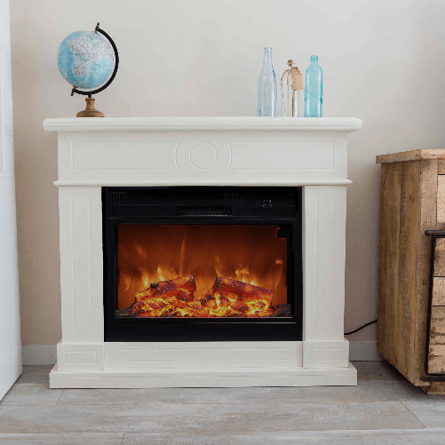 Sined-Camino-Lipari-Camino-Da-Pavimento-Con-Cornice-e-Bruciatore-Elettrico-Da-1500w-Bianco