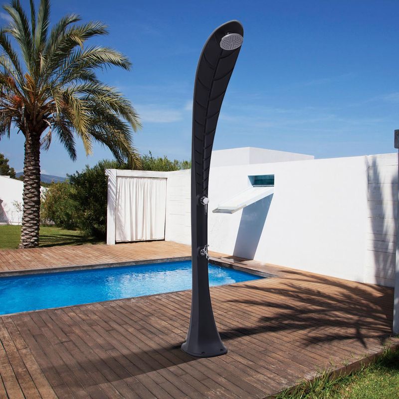 Starmatrix-Foglia-Nera-Doccia-a-Riscaldamento-Solare-Curva-In-Polietilene-Altezza-220-Cm-Nero